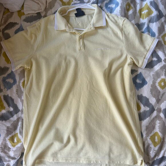 H&M Slim Fit Yellow Polo Shirt – Équipe d’Artistes, Size Medium - Picture 1 of 1